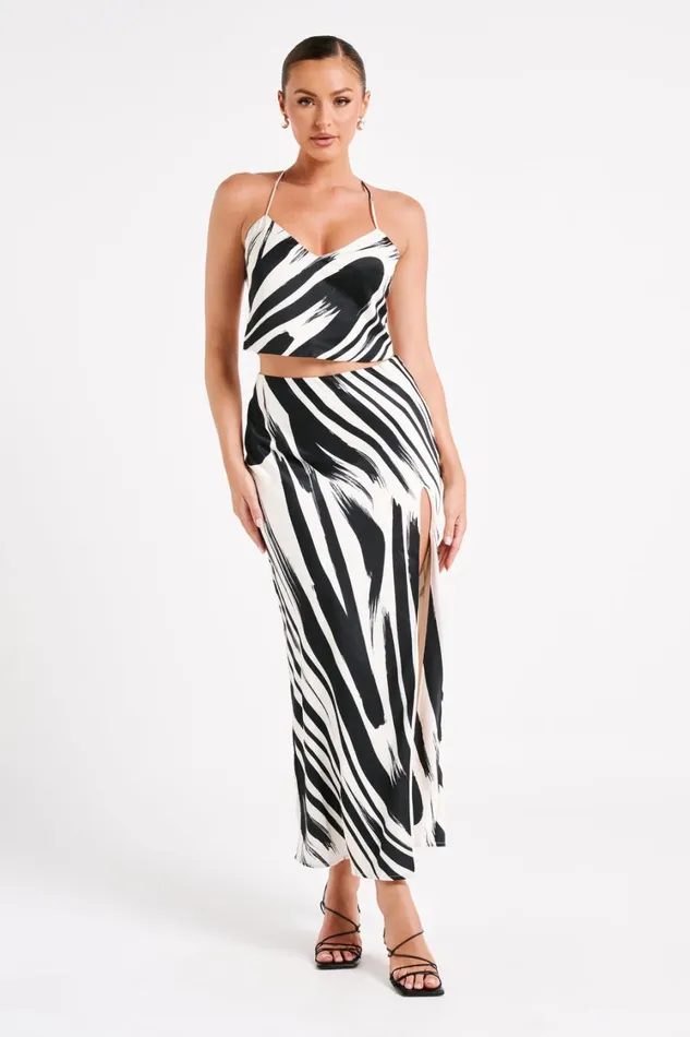 Women Meshki Bottoms Rita Printed Maxi Skirt 8211 Abstract Print