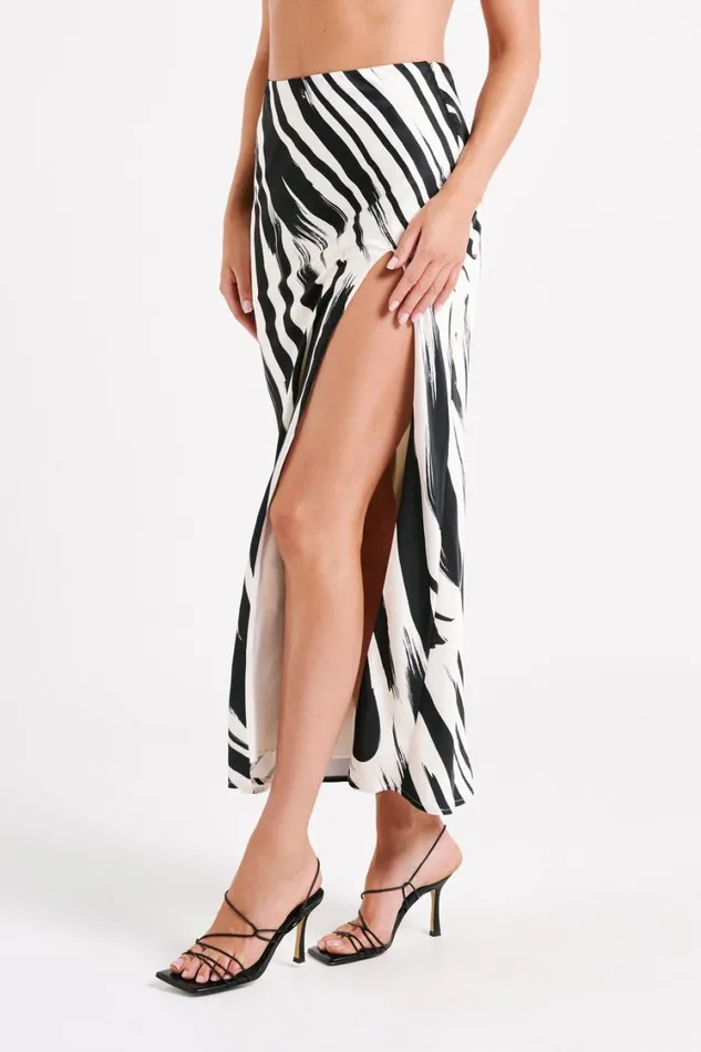 Women Meshki Bottoms Rita Printed Maxi Skirt 8211 Abstract Print