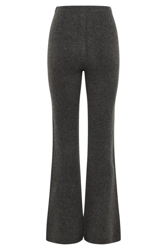 Women Meshki Bottoms Shyann Straight Leg Knit Pant 8211 Charcoal Marle