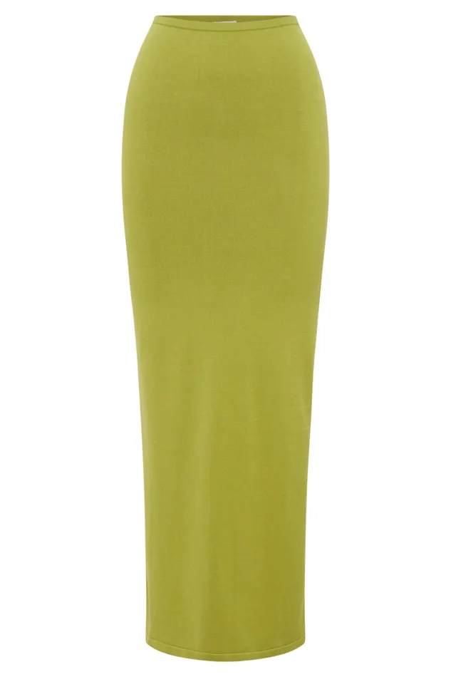 Women Meshki Bottoms Tristan Knit Maxi Skirt 8211 Seafoam Green