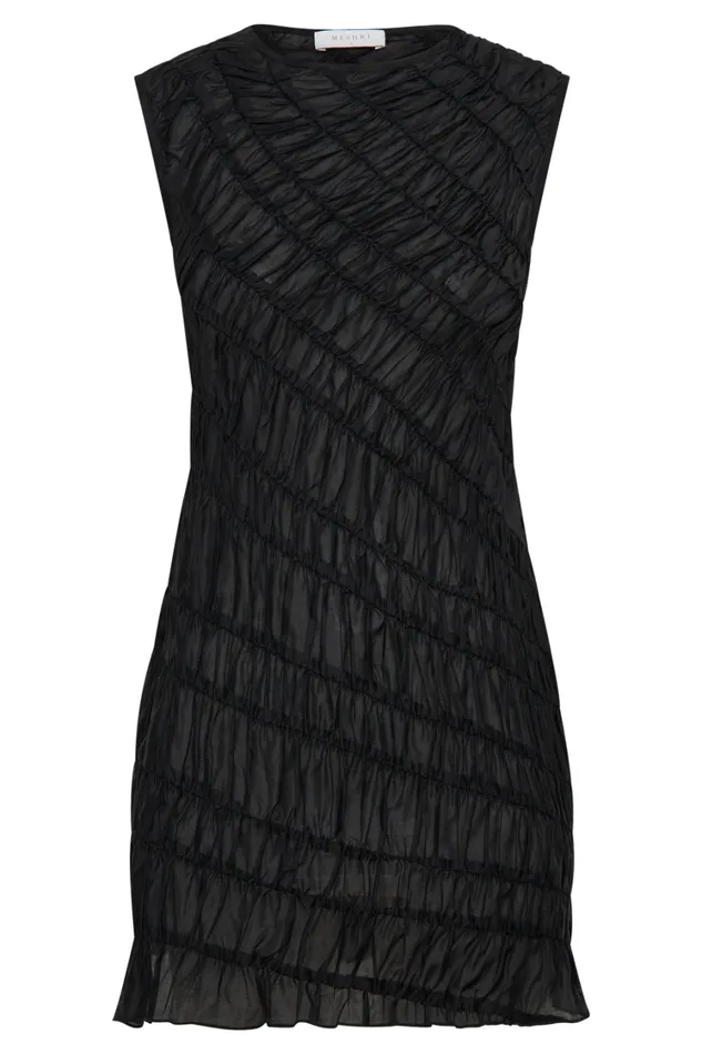 Women Meshki Dresses Adella Gathered Mini Dress 8211 Black