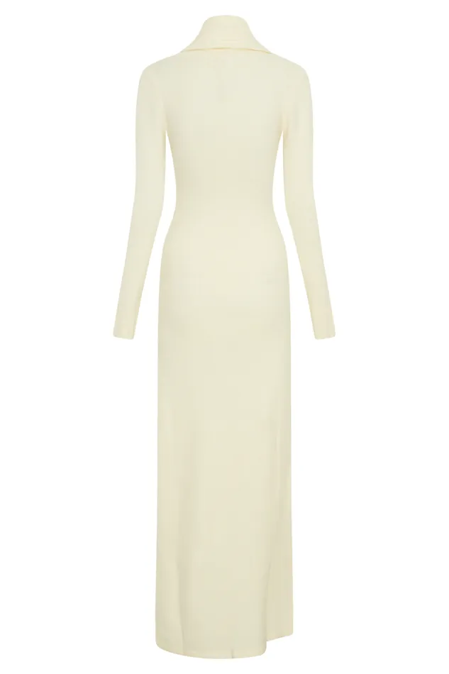 Women Meshki Dresses Alessandra Reversible Knit Maxi Dress 8211 Ivory Marle