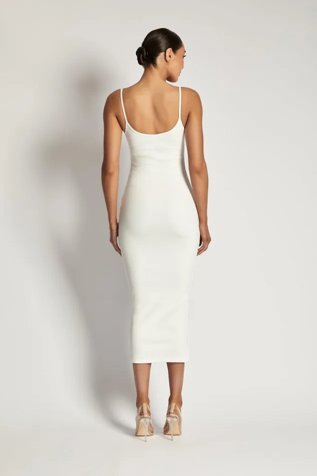 Women Meshki Dresses Alexis Ribbed Cami Midi Dress 8211 White
