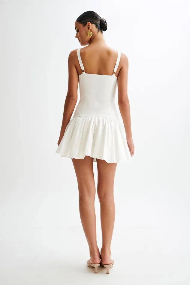 Women Meshki Dresses Alvara Cotton Puffy Mini Dress 8211 White