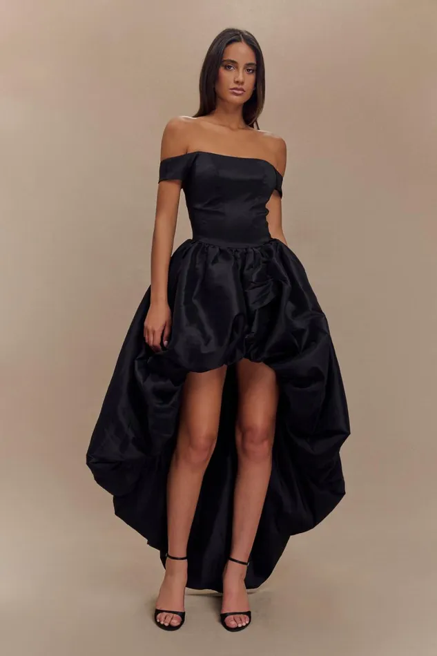 Women Meshki Dresses Amelia Bubble Maxi Dress 8211 Black