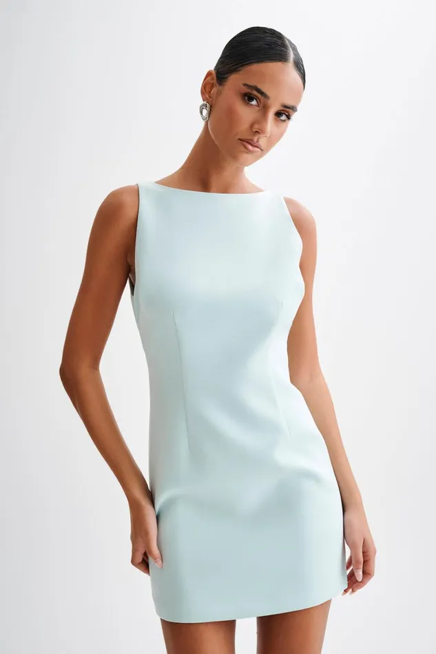 Women Meshki Dresses Angela Suiting Mini Dress 8211 Ice Blue