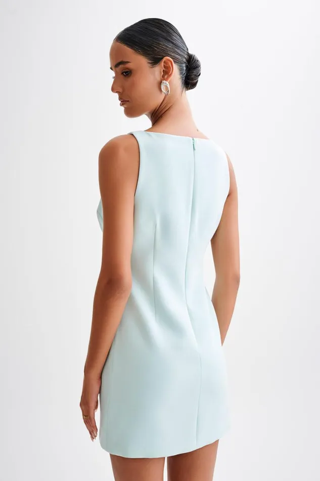 Women Meshki Dresses Angela Suiting Mini Dress 8211 Ice Blue