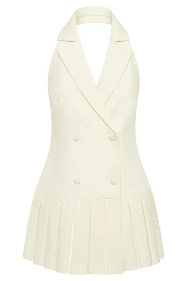 Women Meshki Dresses Antoinette Pleated Mini Dress 8211 Ivory