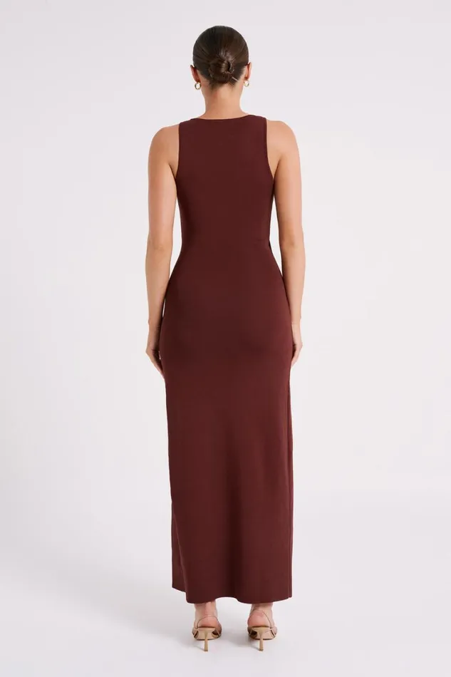 Women Meshki Dresses Araminta Knit Maxi Dress 8211 Dark Chocolate