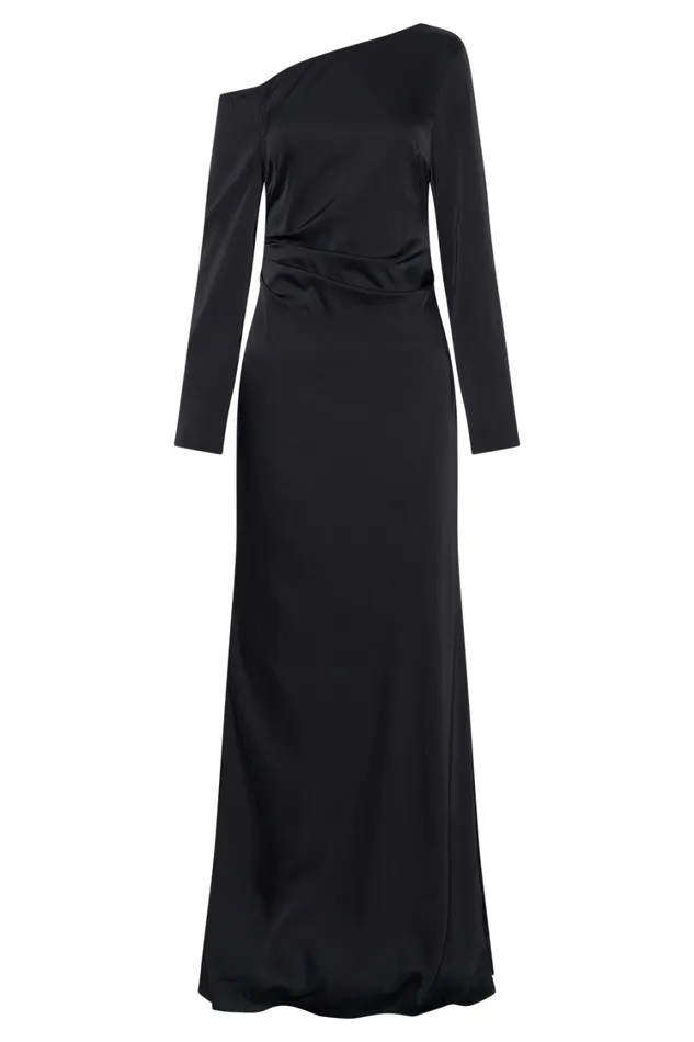 Women Meshki Dresses Avery Long Sleeve Maxi Dress 8211 Black