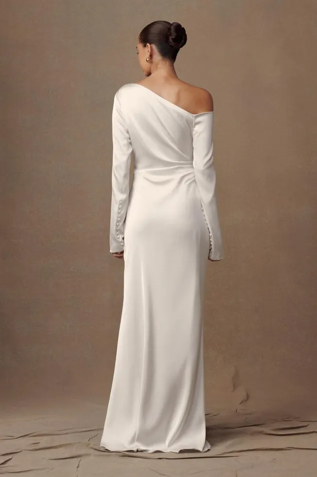 Women Meshki Dresses Avery Long Sleeve Maxi Dress 8211 Ivory