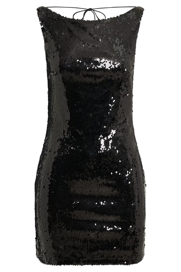 Women Meshki Dresses Ayla Sequin Mini Dress 8211 Black