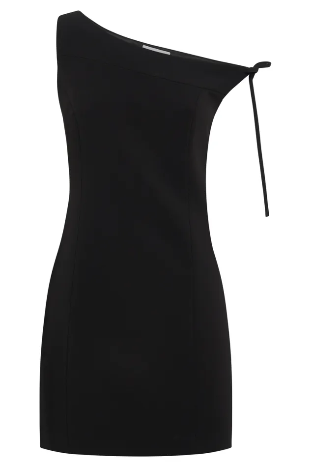 Women Meshki Dresses Baker Suiting Off Shoulder Dress 8211 Black