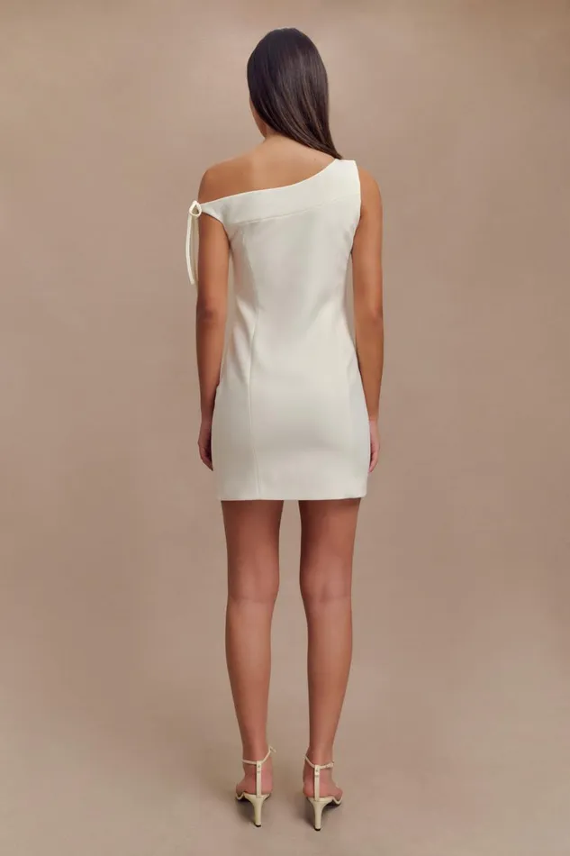 Women Meshki Dresses Baker Suiting Off Shoulder Dress 8211 Ivory