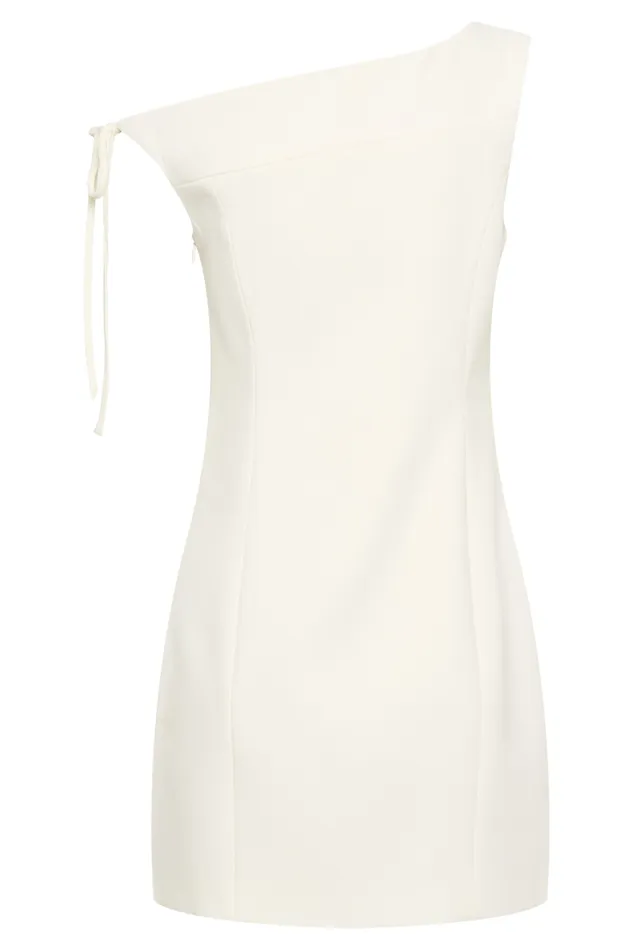 Women Meshki Dresses Baker Suiting Off Shoulder Dress 8211 Ivory