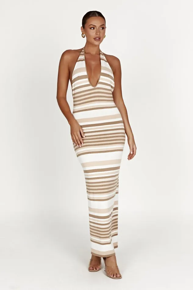 Women Meshki Dresses Brienne Stripe Maxi Dress 8211 Cream