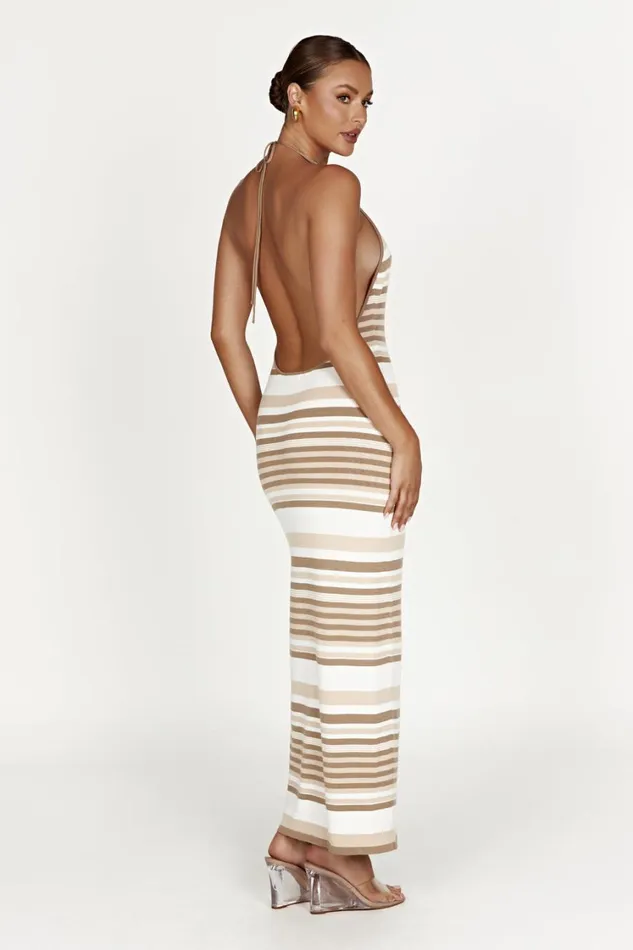 Women Meshki Dresses Brienne Stripe Maxi Dress 8211 Cream