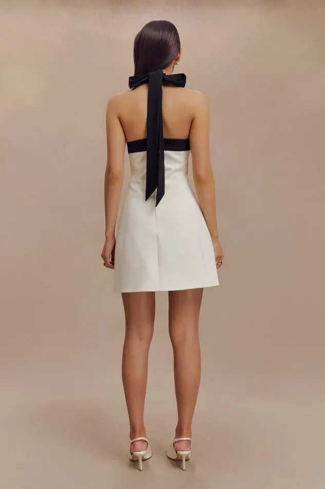 Women Meshki Dresses Cara Contrast Suiting Mini Dress 8211 White