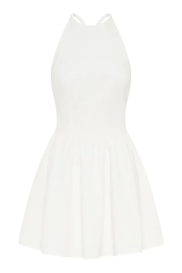 Women Meshki Dresses Carolina Cotton Halter Mini Dress 8211 White