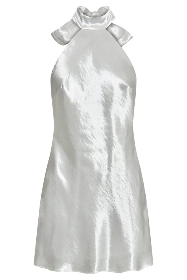 Women Meshki Dresses Cartia Bow Halter Micro Mini Dress 8211 White