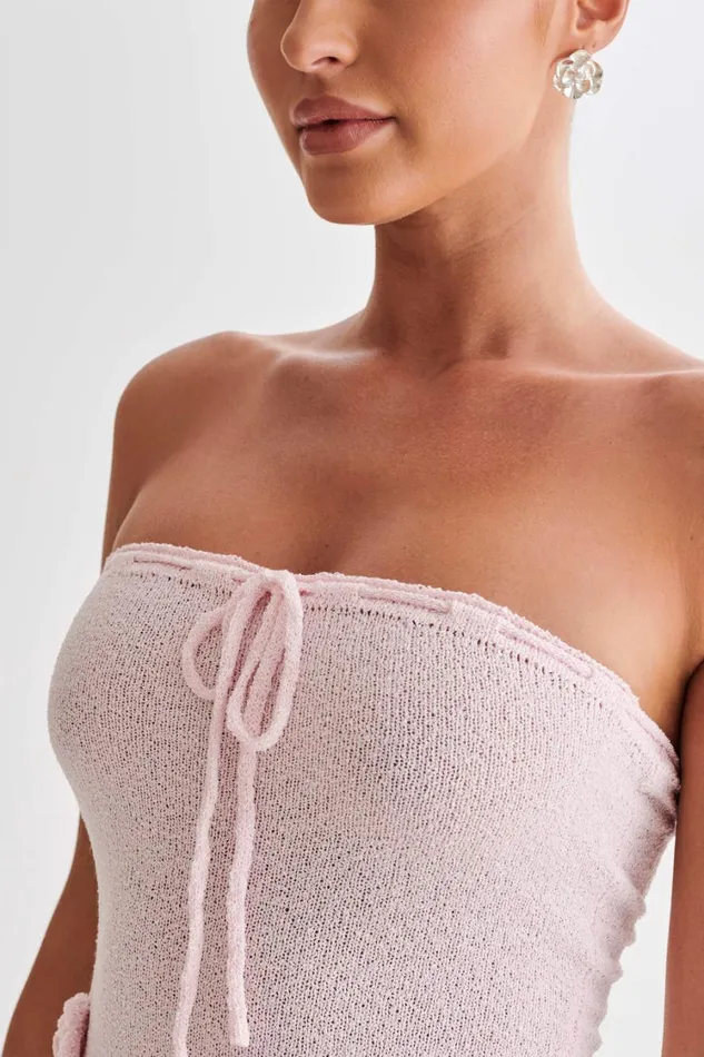 Women Meshki Dresses Connelly Strapless Knit Mini Dress 8211 Fairy Floss Pink