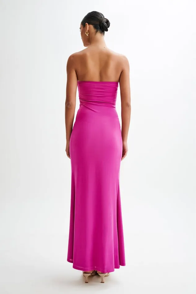 Women Meshki Dresses Cosima Slinky Strapless Maxi Dress 8211 Violet