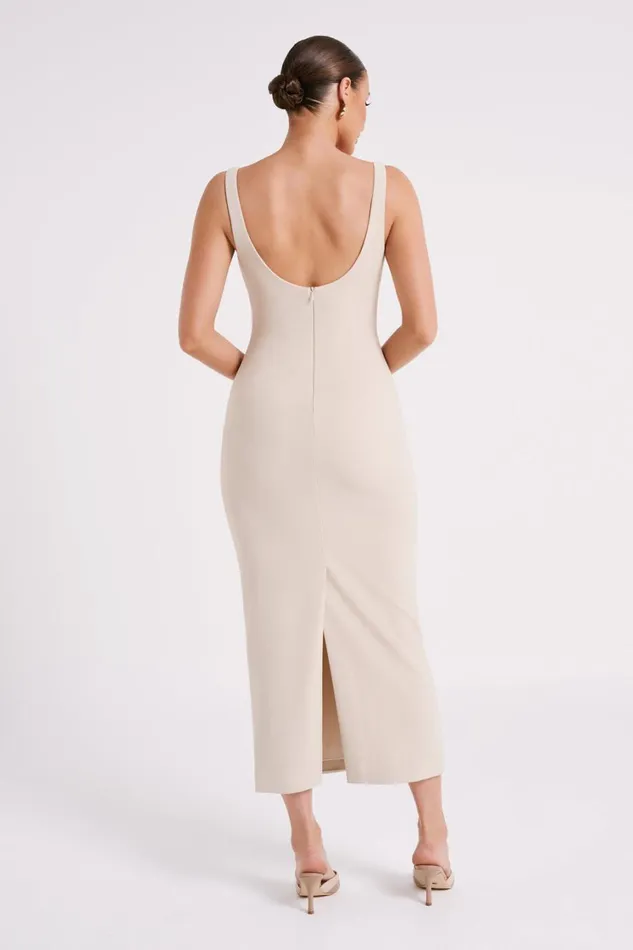 Women Meshki Dresses Dimi Scoop Neck Midi Dress 8211 Cream