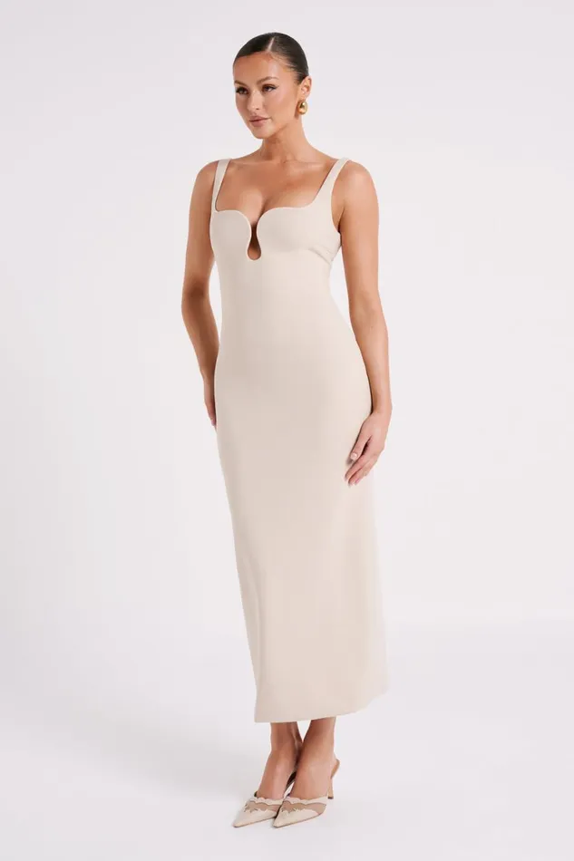 Women Meshki Dresses Dimi Scoop Neck Midi Dress 8211 Cream
