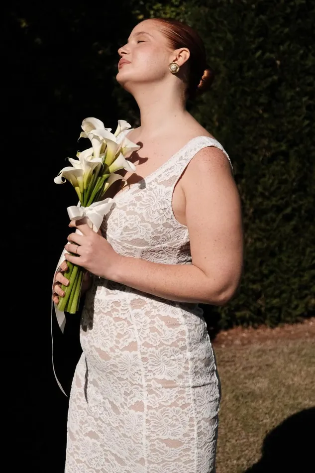 Women Meshki Dresses Doria Lace Plisse Midi Dress 8211 Ivory