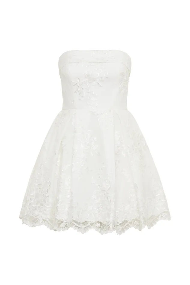 Women Meshki Dresses Eileen Lace Mini Dress 8211 White