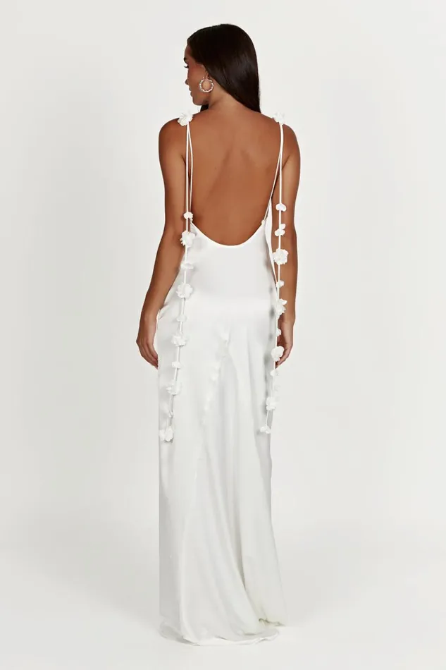 Women Meshki Dresses Elenora Rose Gown 8211 White