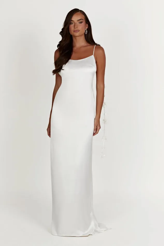Women Meshki Dresses Elenora Rose Gown 8211 White
