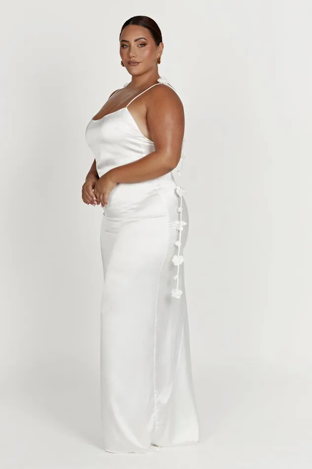 Women Meshki Dresses Elenora Rose Gown 8211 White