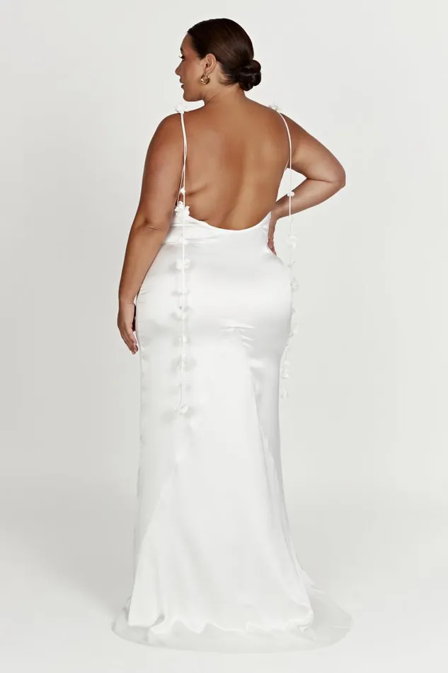 Women Meshki Dresses Elenora Rose Gown 8211 White