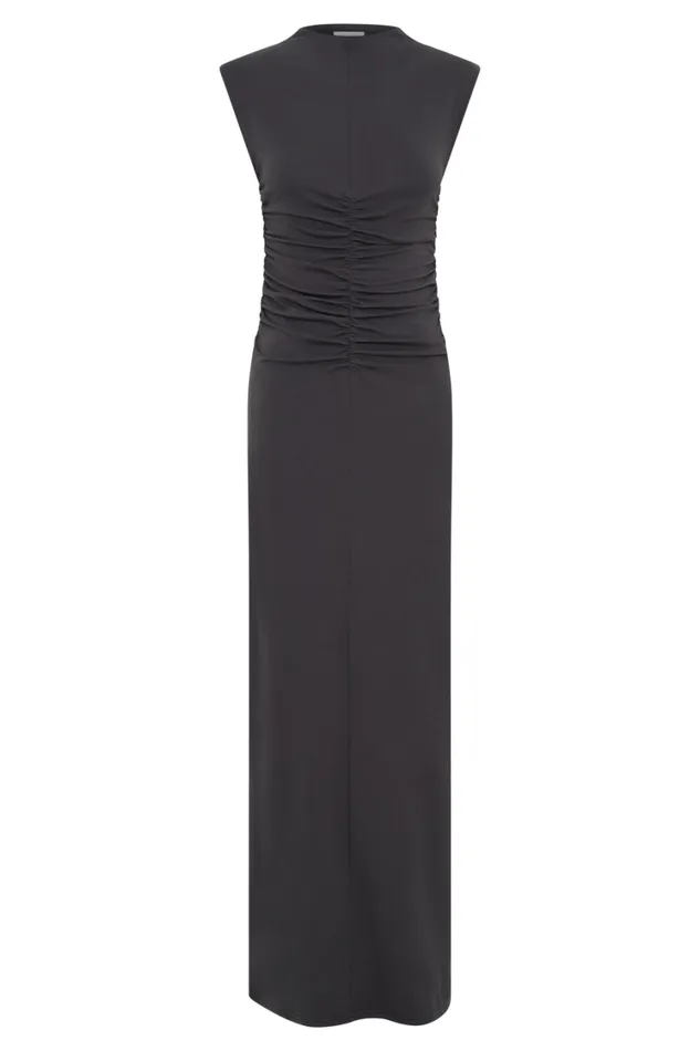 Women Meshki Dresses Elliot High Neck Sleeveless Maxi Dress 8211 Dark Charcoal