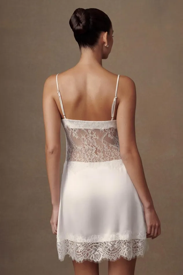 Women Meshki Dresses Emmett Lace Slip Dress 8211 White