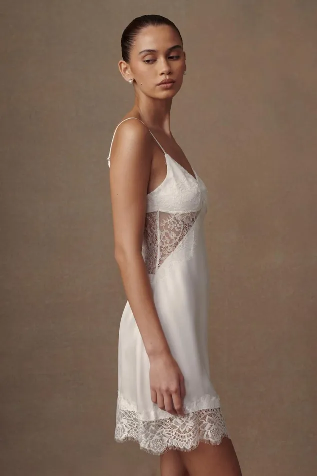 Women Meshki Dresses Emmett Lace Slip Dress 8211 White