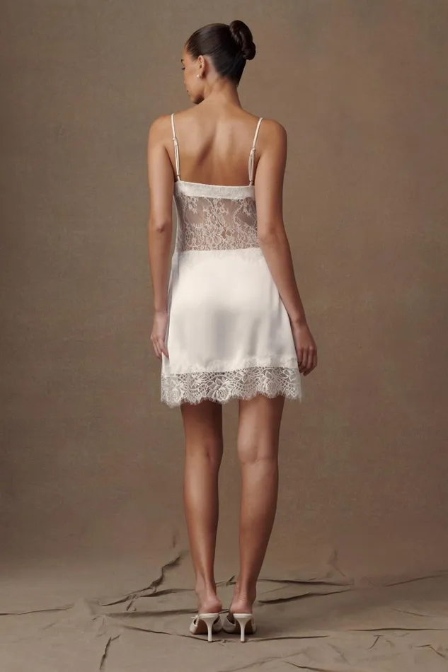 Women Meshki Dresses Emmett Lace Slip Dress 8211 White