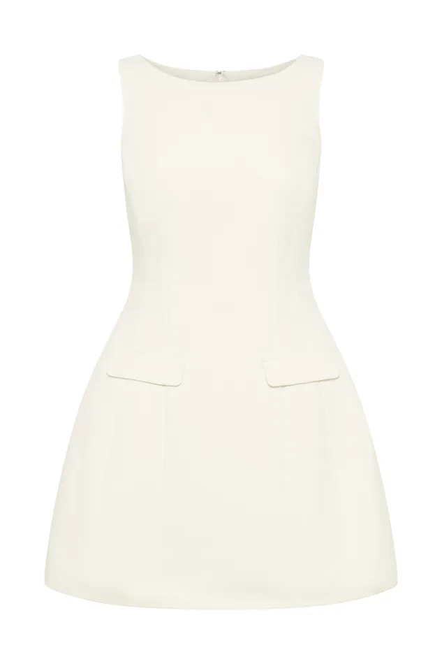 Women Meshki Dresses Evanna Sleeveless Suiting Mini Dress 8211 Ivory