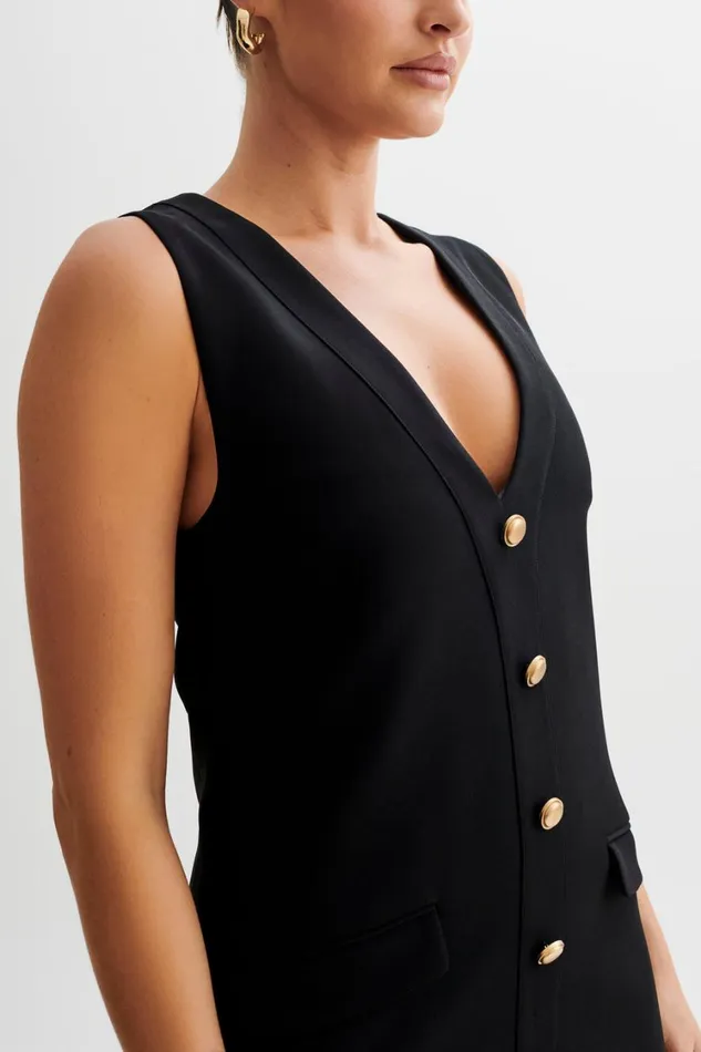 Women Meshki Dresses Florentina Sleeveless Suiting Mini Dress 8211 Black