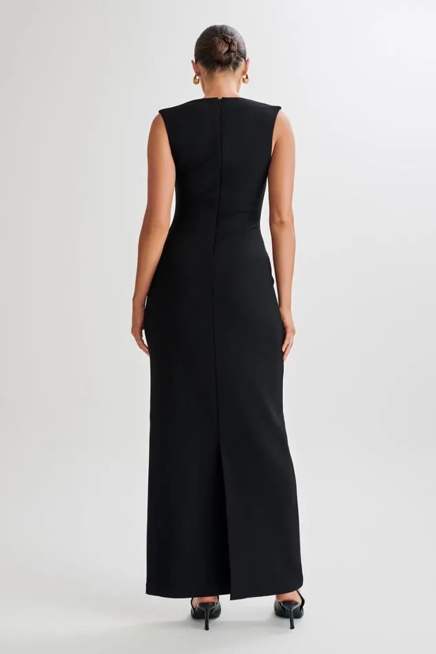 Women Meshki Dresses Frida Crepe Maxi Dress 8211 Black