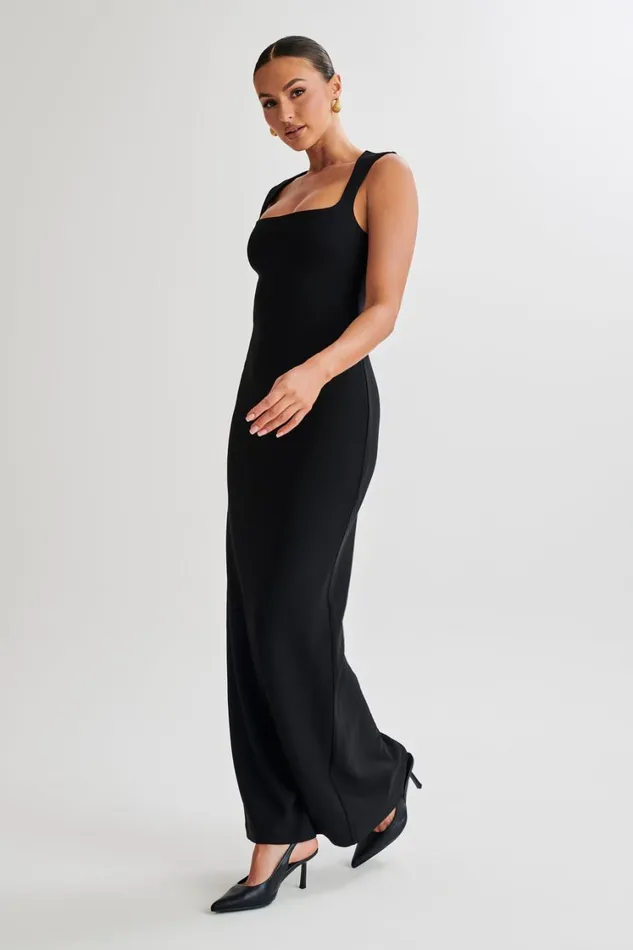 Women Meshki Dresses Frida Crepe Maxi Dress 8211 Black