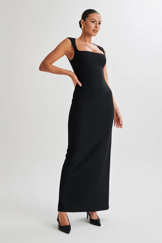 Women Meshki Dresses Frida Crepe Maxi Dress 8211 Black