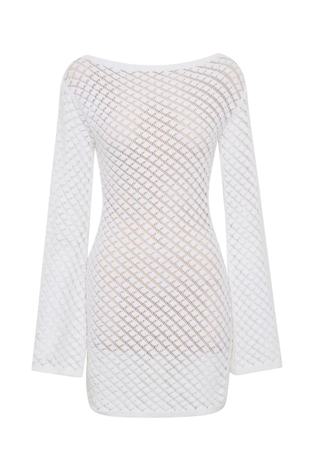 Women Meshki Dresses Galilea Knit Mini Dress 8211 Ivory