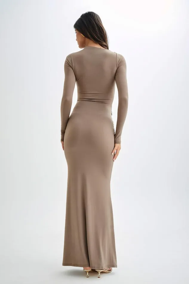 Women Meshki Dresses Halcyon Long Sleeve Slinky Maxi Dress 8211 Coco