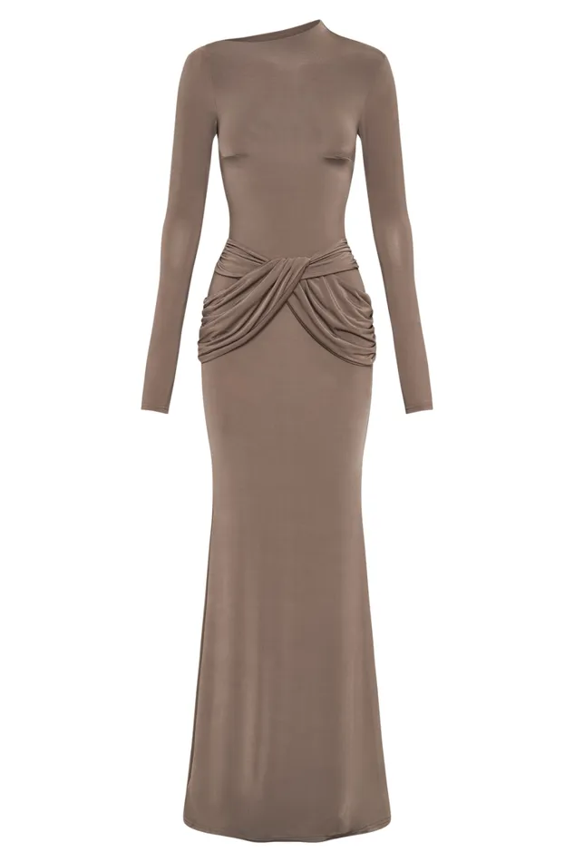 Women Meshki Dresses Halcyon Long Sleeve Slinky Maxi Dress 8211 Coco