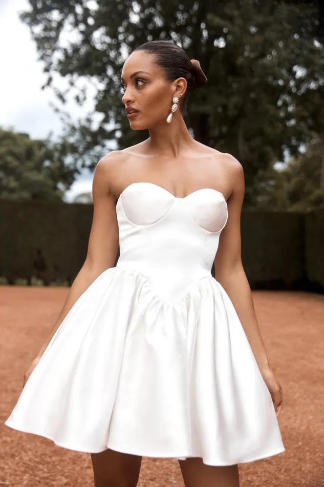 Women Meshki Dresses Hollie Structured Corset Mini Dress 8211 White