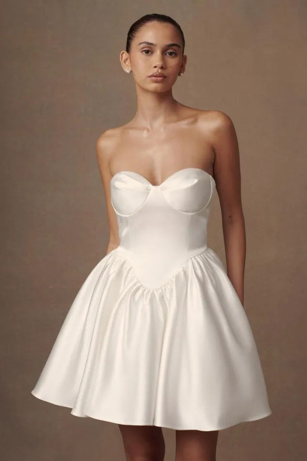 Women Meshki Dresses Hollie Structured Corset Mini Dress 8211 White