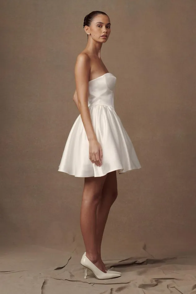 Women Meshki Dresses Hollie Structured Corset Mini Dress 8211 White