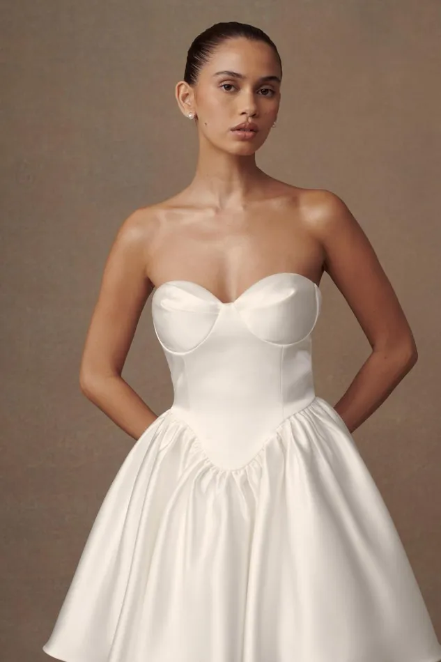 Women Meshki Dresses Hollie Structured Corset Mini Dress 8211 White